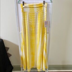 Yellow Tie-Dye Maxi Skirt